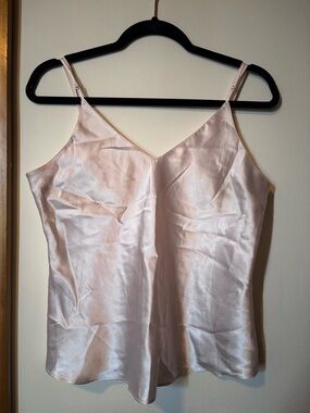 Satin Blush Pink V-Neck Camisole